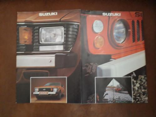 folder Suzuki '79 types SC 100 GX en LJ 80 ,  Nederlands, Boeken, Auto's | Folders en Tijdschriften, Zo goed als nieuw, Overige merken