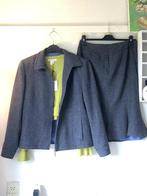 damespak met rok 100% wol, Kleding | Dames, Jassen | Winter, Hucke, Blauw, Maat 38/40 (M), Ophalen of Verzenden