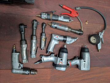 Diverse set pneumatisch gereedschap beschikbaar voor biedingen