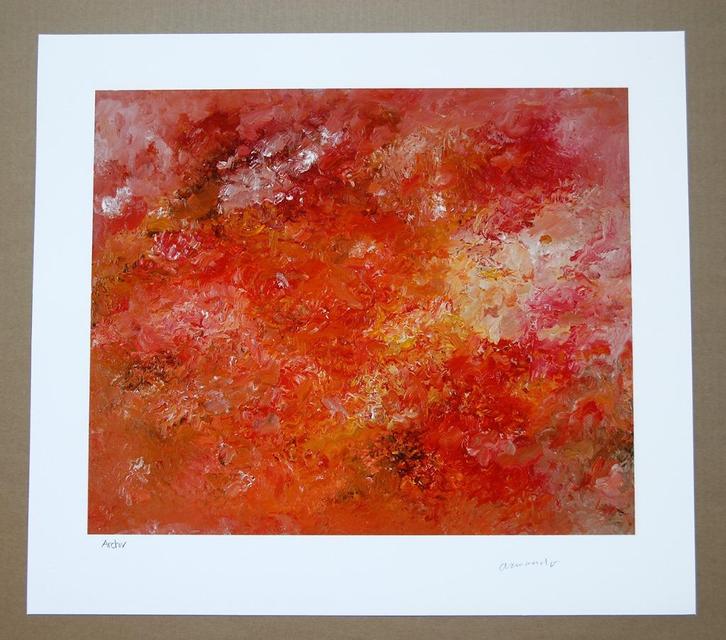 ## ARMANDO # Klasse Werk "Zonsondergang " 30Expl. Wereldwijd, Antiek en Kunst, Kunst | Litho's en Zeefdrukken, Ophalen of Verzenden