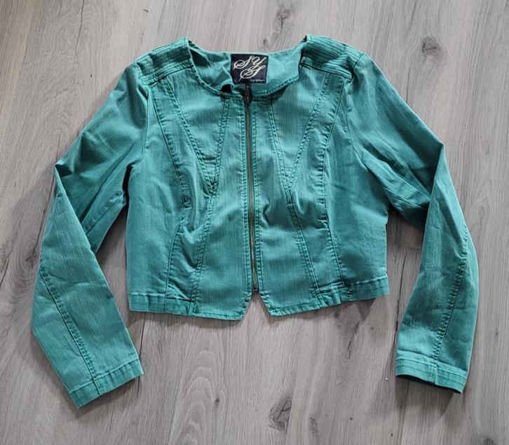 Jasje maat 42 Steps dame vrouw, Kleding | Dames, Jasjes, Kostuums en Pakken, Zo goed als nieuw, Jasje, Maat 42/44 (L), Groen, Ophalen of Verzenden