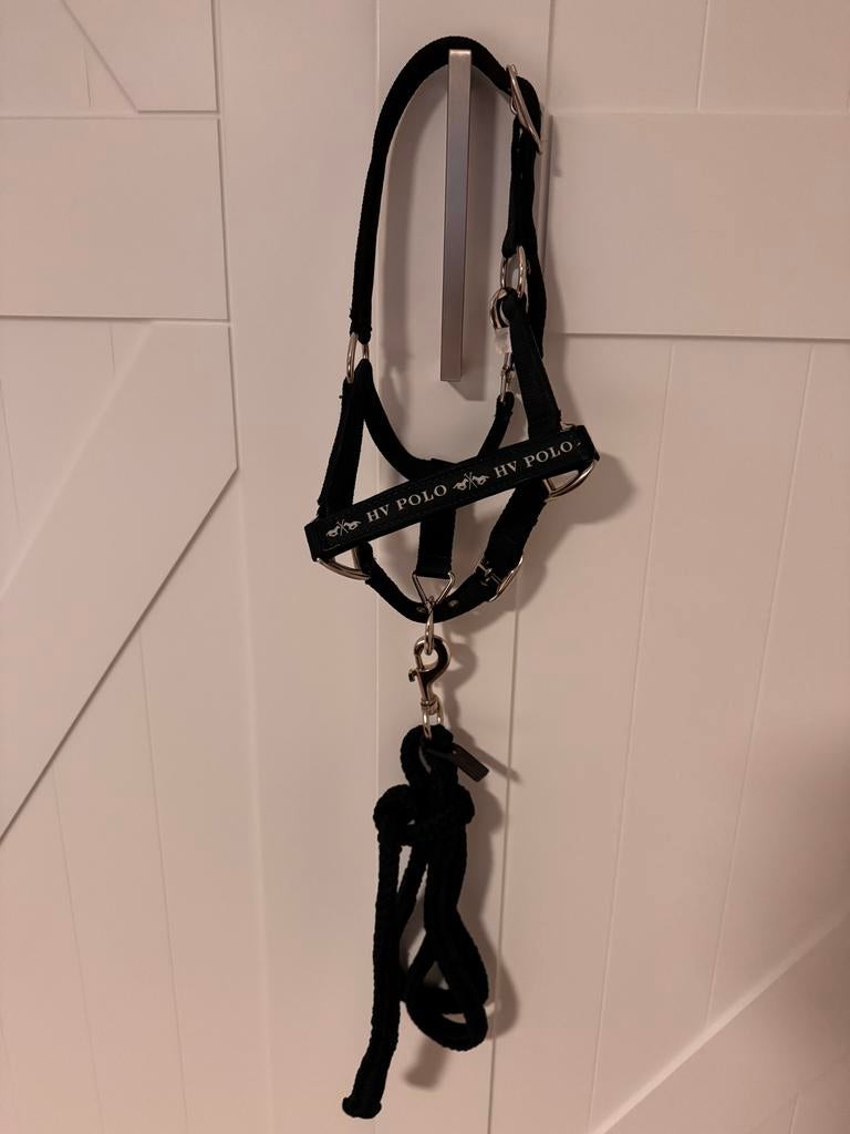HV Polo halster+touw donkergroen veulen/shet, Dieren en Toebehoren, Ophalen of Verzenden, Zo goed als nieuw, Recreatie