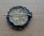 antiek zilveren foto broche met Zeeuwse knopjes [885], Sieraden, Tassen en Uiterlijk, Antieke sieraden, Verzenden, Zilver, Broche