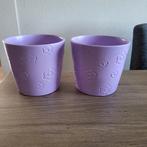 2 lila bloempotten (Nieuw), Tuin en Terras, Rond, Nieuw, Ophalen of Verzenden, Aardewerk