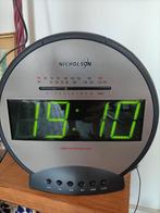 Vintage electrische Nicholson Jumbo clock radio. Wekker., Ophalen, Gebruikt