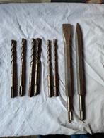 Steenboren & Beitels - 8, 10, 12mm + Punt & Steekbeitel, Doe-het-zelf en Verbouw, Gereedschap | Handgereedschap, Ophalen of Verzenden