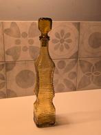 Vintage Mid Century Amber Italian Glass Empoli Genie Bottle, Antiek en Kunst, Antiek | Glas en Kristal, Ophalen of Verzenden