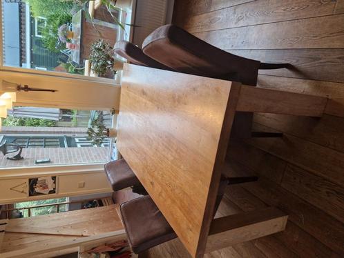 Eettafel met5 stoelen, Huis en Inrichting, Tafels | Eettafels, Gebruikt, 50 tot 100 cm, 150 tot 200 cm, Vijf personen of meer