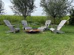 4 Adirondack stoelen Douglas Hout, 2 voetenbankjes en tafel, Ophalen, Hout
