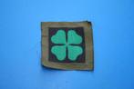 4e Divisie klavertje vier embleem - ongevouwen Landmacht SHF, Verzamelen, Ophalen of Verzenden, Landmacht, Nederland, Embleem of Badge