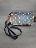 Prachtige zwart multicolor schoudertas pochette, Ophalen of Verzenden, Zo goed als nieuw, Zwart