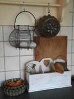 Landelijk wit houten vakkenkistje vakkenkastje bakje Etage3, ., Ophalen of Verzenden, Zo goed als nieuw, .