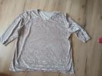 beige velours shirt 56 58, Ophalen of Verzenden, Gedragen, Beige