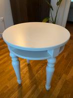 Witte IKEA Bijzettafel - Rond, Minder dan 55 cm, Gebruikt, Rond, Hout