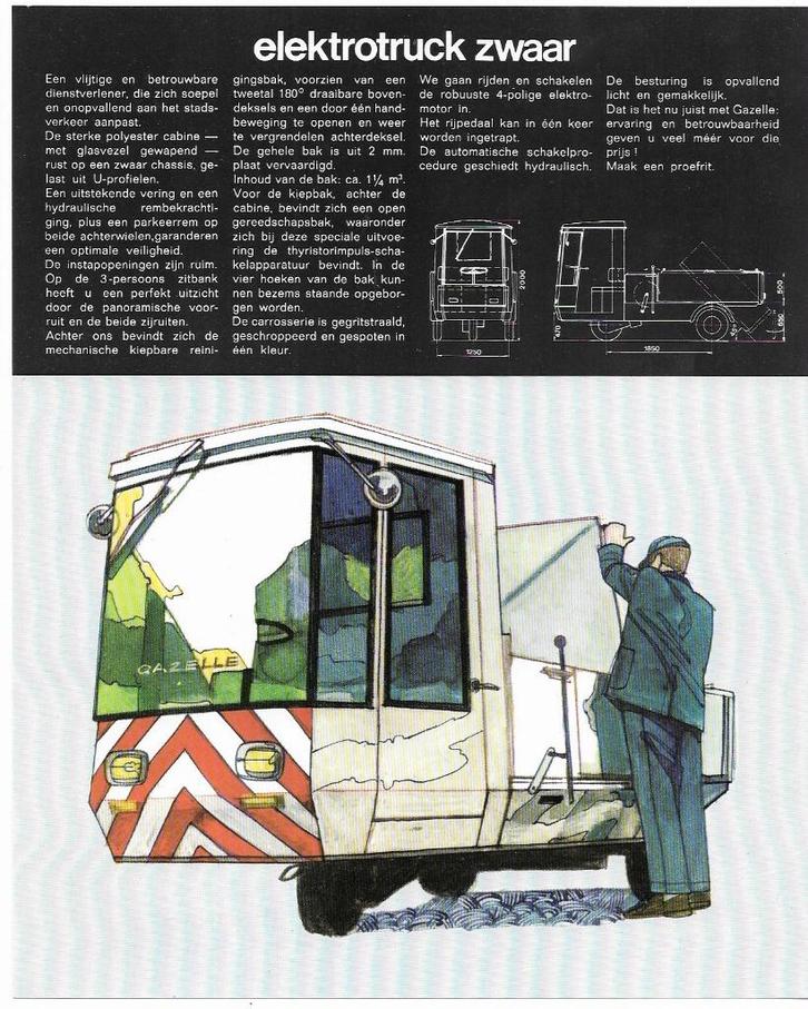 Gazelle elektrotruck zwaar (A3542), Boeken, Vervoer en Transport, Zo goed als nieuw, Vrachtwagen, Ophalen of Verzenden