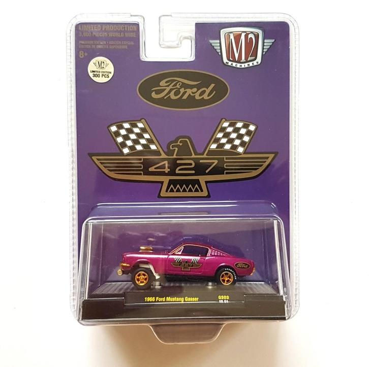 M2 Machines 1966 Ford Mustang Gasser Chase!, Hobby en Vrije tijd, Modelauto's | Overige schalen, Nieuw, Auto, Verzenden