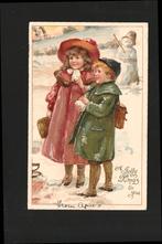 Ansichtkaart jonge dames in de winter B10-5, Verzamelen, Ansichtkaarten | Themakaarten, Verzenden, Voor 1920, Gelopen