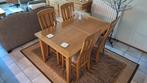 Eettafel incl. bijpassende stoelen, Ophalen, Gebruikt, 100 tot 150 cm, 50 tot 100 cm