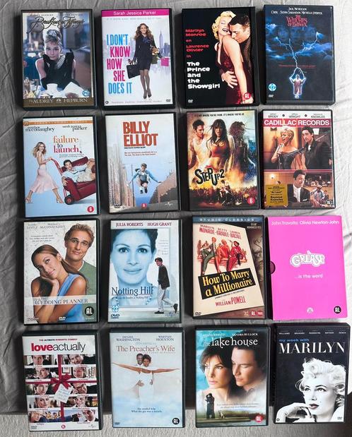 Romantische & Muzikale Filmverzameling – 16 DVD’s, Cd's en Dvd's, Dvd's | Overige Dvd's, Zo goed als nieuw, Alle leeftijden, Ophalen of Verzenden