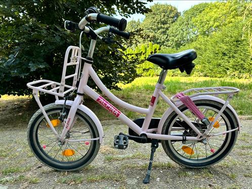 Roze Alpina kinderfiets 4-5 jaar, Fietsen en Brommers, Fietsen | Meisjes, Gebruikt, 16 inch, Handrem, Ophalen