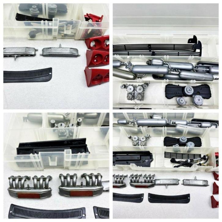 Diverse reserveonderdelen Testarossa Pocher 1/8 bulkonderdel, Hobby en Vrije tijd, Modelauto's | 1:5 tot 1:12, Zo goed als nieuw