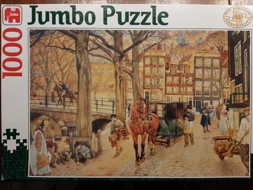 Jumbo puzzel Stadsleven midden 19e eeuw van Isings, 1000 st., Hobby en Vrije tijd, Denksport en Puzzels, Gebruikt, Legpuzzel, 500 t/m 1500 stukjes