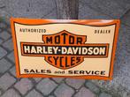 Harley Davidson emaille reclame bord 40 x 60, Ophalen of Verzenden, Reclamebord