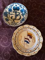 2 borden tgv verloving Juliana en Bernard, Ophalen of Verzenden, Zo goed als nieuw, Servies