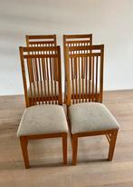 Eettafelstoelen 4 stuks, Huis en Inrichting, Stoelen, Ophalen, Gebruikt, Bruin, Vijf, Zes of meer stoelen