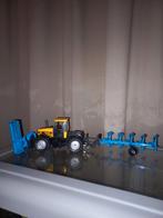 JCB fastrac + front pakker + 5 scharige ploeg, Hobby en Vrije tijd, Modelauto's | 1:32, Ophalen, Zo goed als nieuw, Tractor of Landbouw