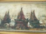 Origineel schilderij Kardin (Disney) / zeegezicht / schepen, Ophalen of Verzenden