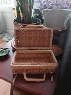 Klein Vintage Rieten/Rotan Koffer, Huis en Inrichting, Overige materialen, Minder dan 50 cm, Gebruikt, Minder dan 50 cm