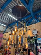 Moderne Hanglamp met Glazen Lampenkappen, Ophalen, Nieuw, Glas, 75 cm of meer