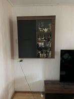 Eiken Vitrinekast hangkast - Mooie Staat - Set Mogelijk!, Ophalen, 100 tot 150 cm, Eikenhout, 50 tot 100 cm