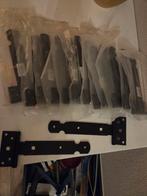 Scharnieren zwart robuust poort, schuur, tuindeur of tuinhek, Ophalen of Verzenden, Nieuw, IJzer, Scharnier