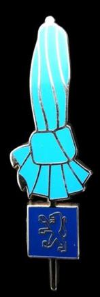 Peugeot paraplue blauw emaille, Verzenden, Nieuw, Transport, Speldje of Pin