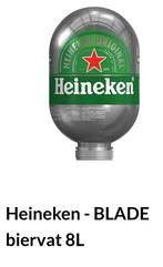 Heineken Blade biervat 8 liter vol - 7 stuks in doos, Ophalen, Nieuw, Overige typen, Heineken