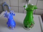 2 mooie bloemenvazen glas, Huis en Inrichting, Ophalen of Verzenden, Zo goed als nieuw