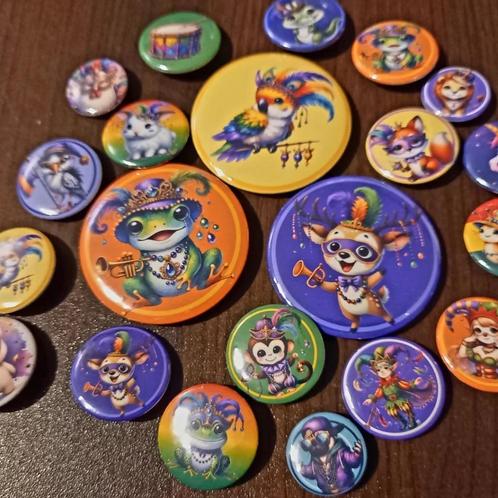 buttons de mooiste kleurtjes carnaval vasteloavend feestje, Hobby en Vrije tijd, Feestartikelen, Nieuw, Feestartikel, Carnaval