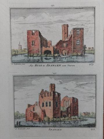 141-142 / Huis Spangen Rotterdam Gekleurde gravure Rademaker beschikbaar voor biedingen