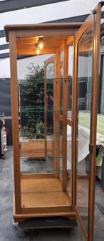 Mooie eiken vitrinekast, Ophalen, Eikenhout, 50 tot 100 cm, Zo goed als nieuw