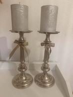 2 prachtige kandelaars, Huis en Inrichting, Overige materialen, Gebruikt, Ophalen of Verzenden, Grijs