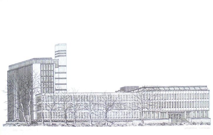 Sees Vlag. 1934-2018.Provinciehuis Zuid Holland., Antiek en Kunst, Kunst | Litho's en Zeefdrukken, Ophalen