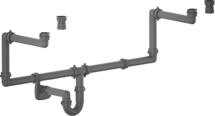 Santeg UniSpace Plus Duo afvoer voor wastafel, Huis en Inrichting, Badkamer | Badkamermeubels, Zo goed als nieuw, Overige typen