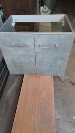 Wastafelkast Badkamermeubel Betonlook, Ophalen, Gebruikt, 50 tot 100 cm, Minder dan 100 cm