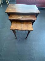 Bijzettafeltjes vintage., Gebruikt, 55 tot 75 cm, Rechthoekig, Hout