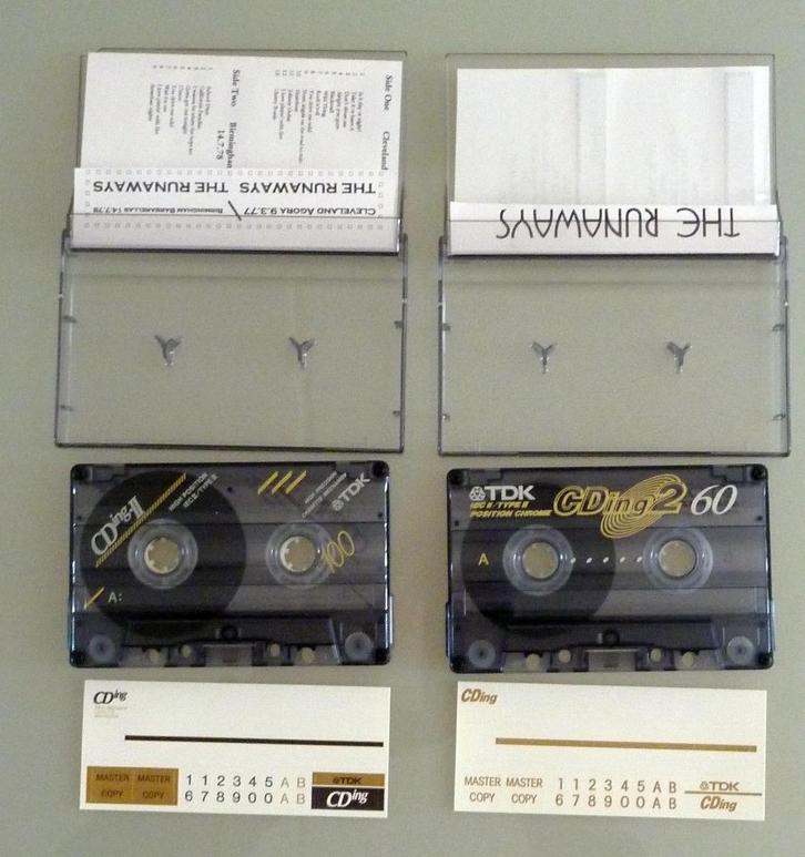 2 TDK CDing-II Chrome High Position cassettebandjes C60 C100, Cd's en Dvd's, Cassettebandjes, Gebruikt, Overige genres, 2 t/m 25 bandjes