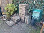 50 x 50 tegels, Tuin en Terras, Ophalen, Gebruikt, Beton, Terrastegels