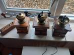 3 koffiemolens en 1x gewichten koper, Antiek en Kunst, Antiek | Koper en Brons, Ophalen of Verzenden