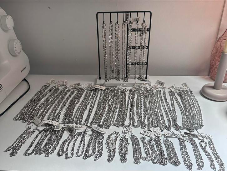 RVS Kettingen & Armbanden Partij - Nieuw, Sieraden, Tassen en Uiterlijk, Kettingen, Nieuw, Overige materialen, Zilver, Ophalen of Verzenden